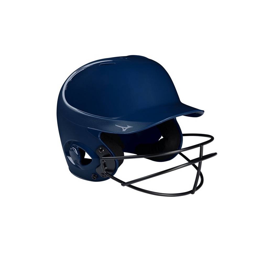 Mizuno Women's MVP Series Solid Batting Helmet with Fastpitch Softball Mask Helmet Navy (380433-SYO)